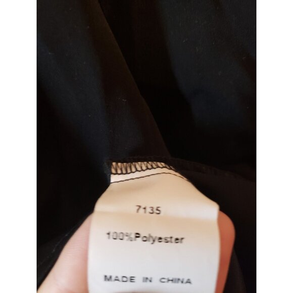 Prettygarden Women S Mini Dress Black Waist Cutout Long Sleeve Ruffle Tiered NWT - Picture 7 of 7